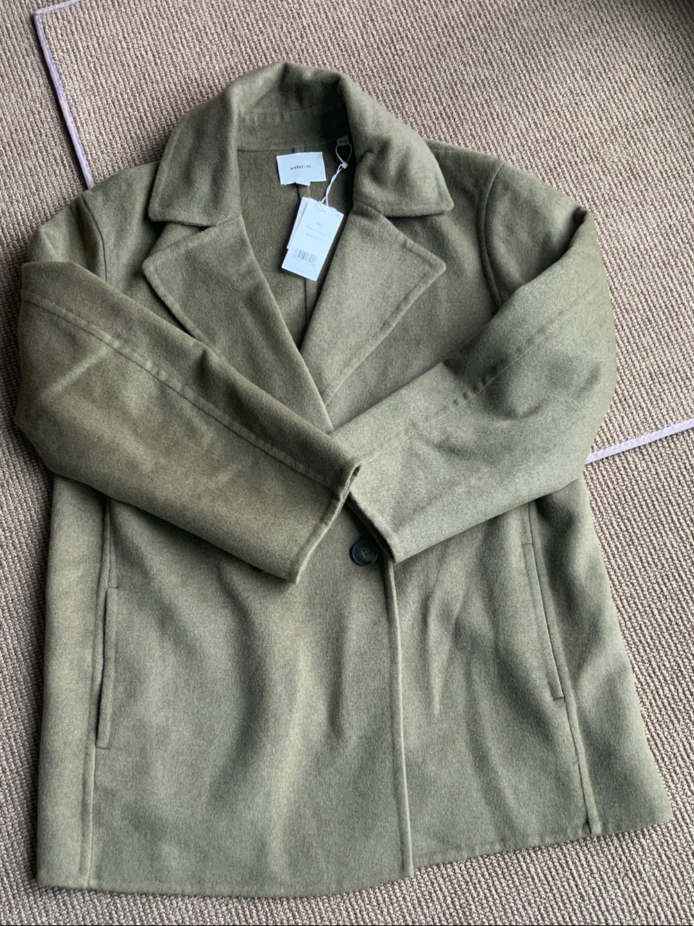 Vince Olive Green Pea Coat